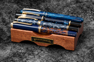 The Pen Bridge - Wooden Fountain Pen Stand - Mahogany