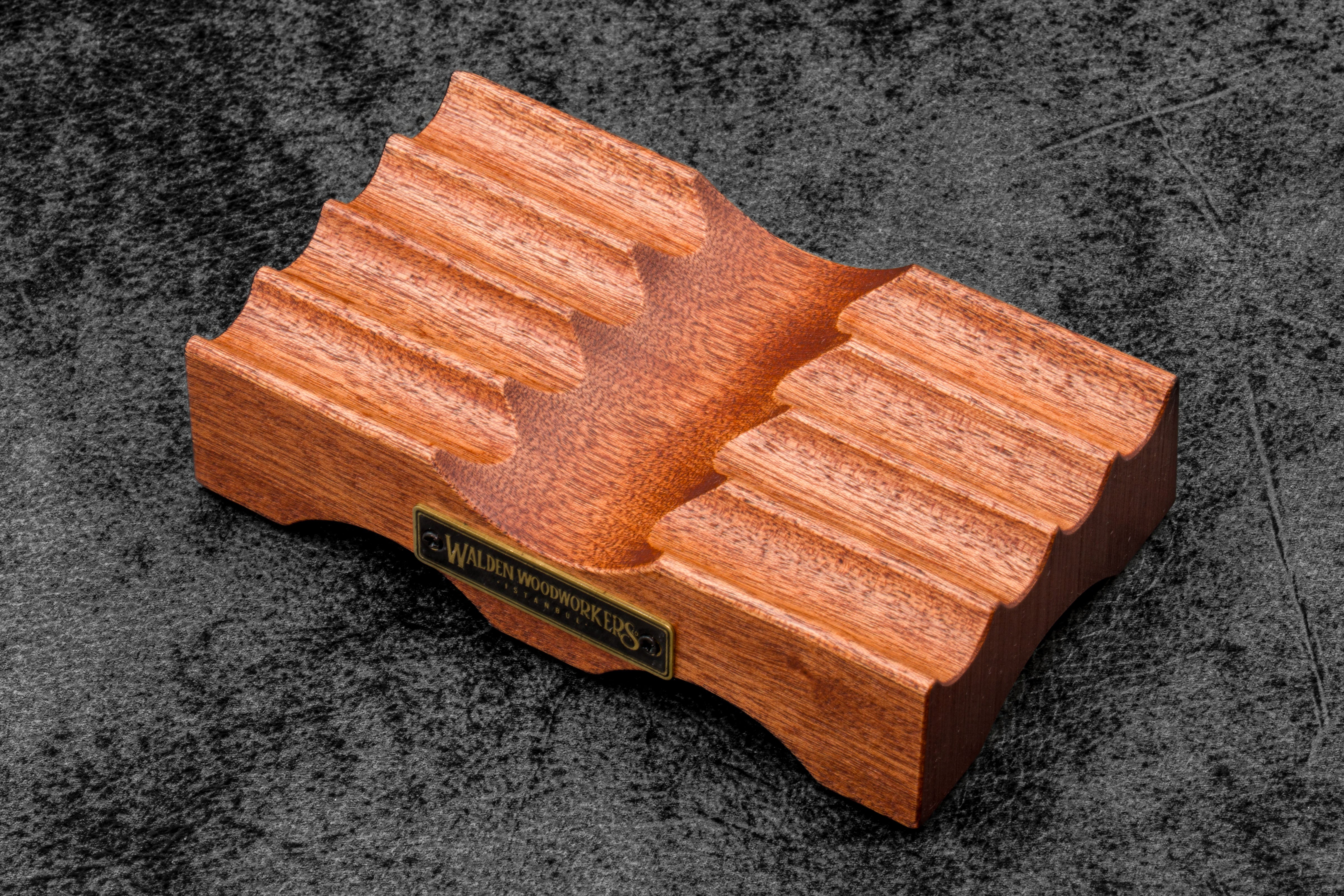 The Pen Bridge - Wooden Fountain Pen Stand - Mahogany