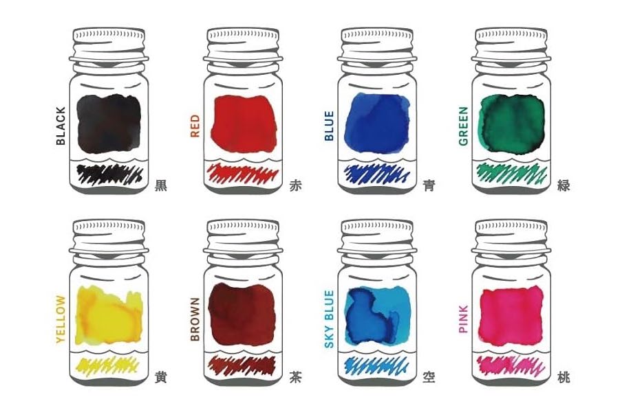 Guitar Saishiki Fountain Pen Ink, Sky Blue