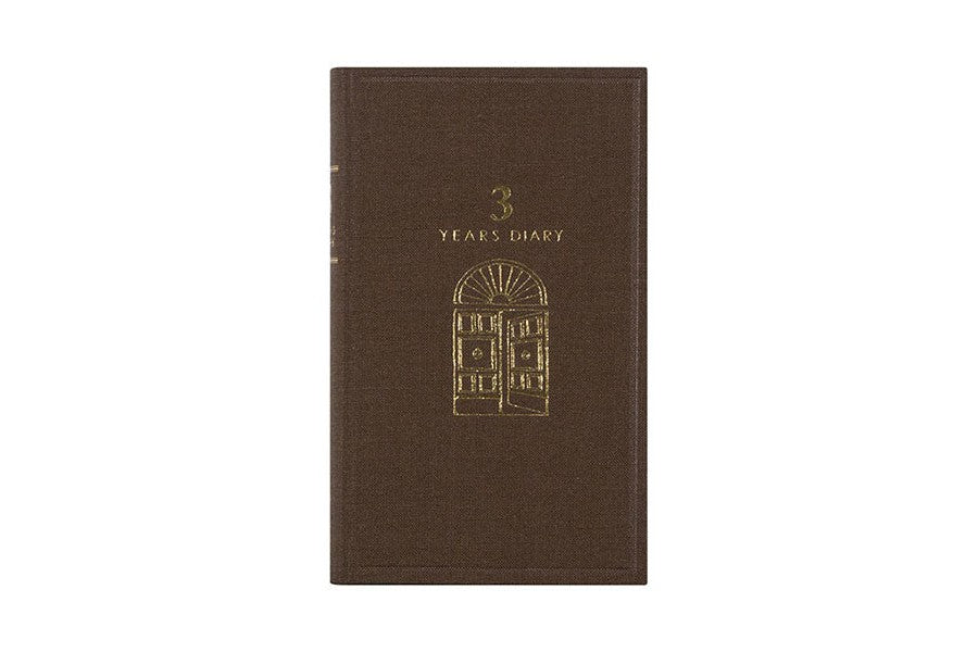 Midori 3 Years Diary - Door Design - Brown