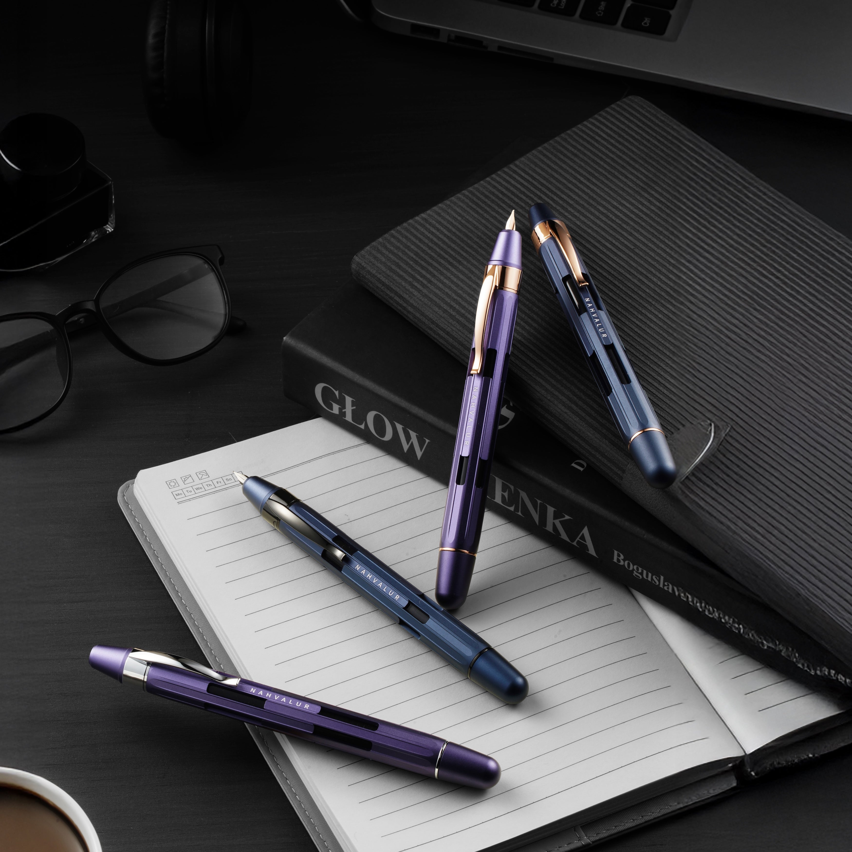Nahvalur Eclipse Cobalt Black Fountain Pen