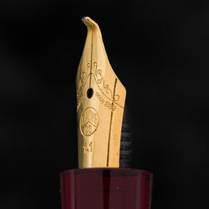 Kaweco Sport Fountain Pen Carmine - Galen Leather SE-Bilateral (Italic Fude)