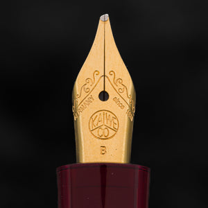 Kaweco Sport Fountain Pen Carmine - Galen Leather SE-Oblique Broad (OB)