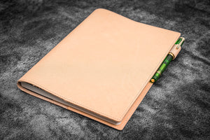 Leather Slim B5 Notebook / Planner Cover - Undyed Leather