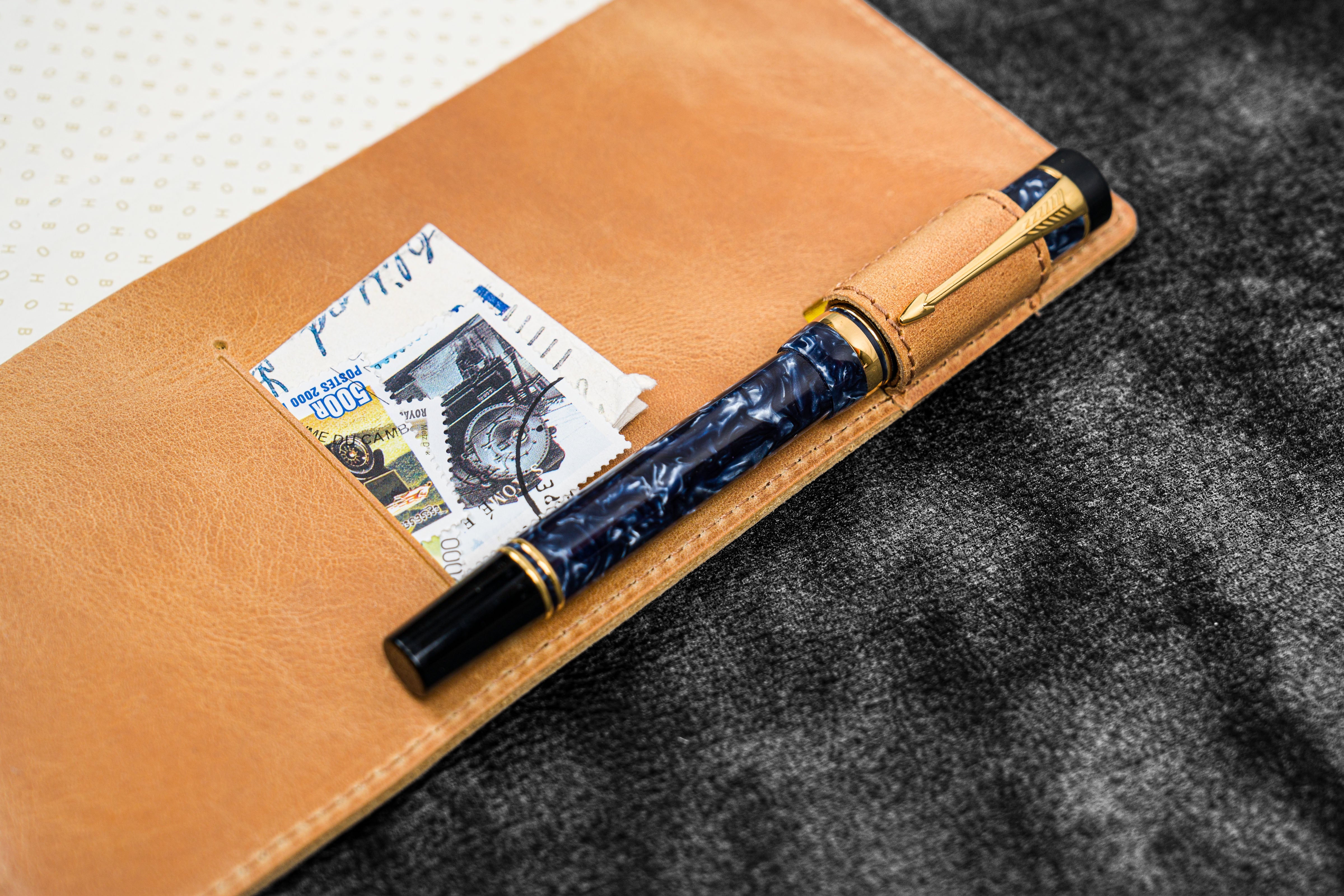 Leather Slim Hobonichi Weeks Planner Cover - C.H. Honey Ochre