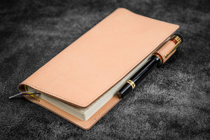 Leather Slim Hobonichi Weeks Planner Cover - Undyed Leather