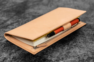 Leather Wallet Insert for Traveler's Notebook - Regular Size - Undyed Leather