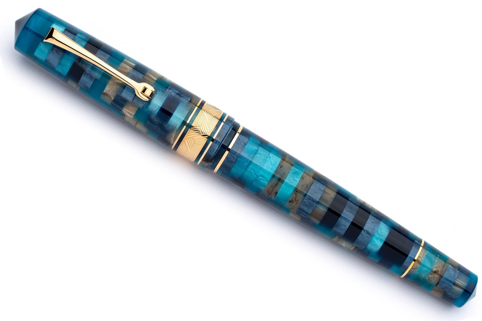Leonardo Momento Zero Grande Fountain Pen – Mosaico Sea Anemone – GT #6