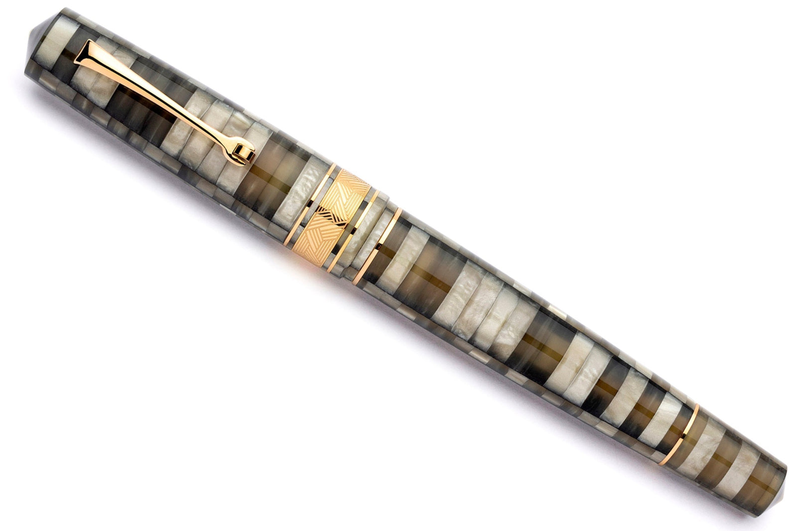 Leonardo Momento Zero Grande Fountain Pen – Mosaico Sand – ST #6
