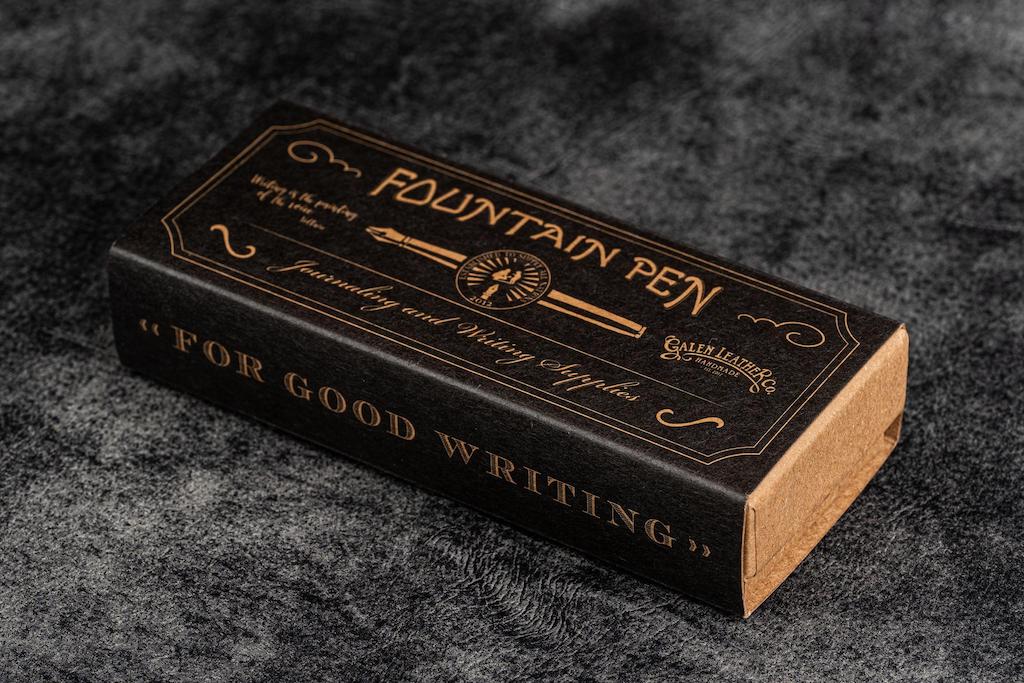 Nahvalur (Narwhal) Fountain Pen - Original Black+ Leather Pen Sleeve