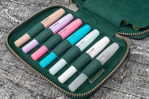 Collector Pen Case for 14 Kaweco Pens - Crazy Horse Forest Green