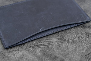Leather Jotter Pad - Crazy Horse Navy Blue