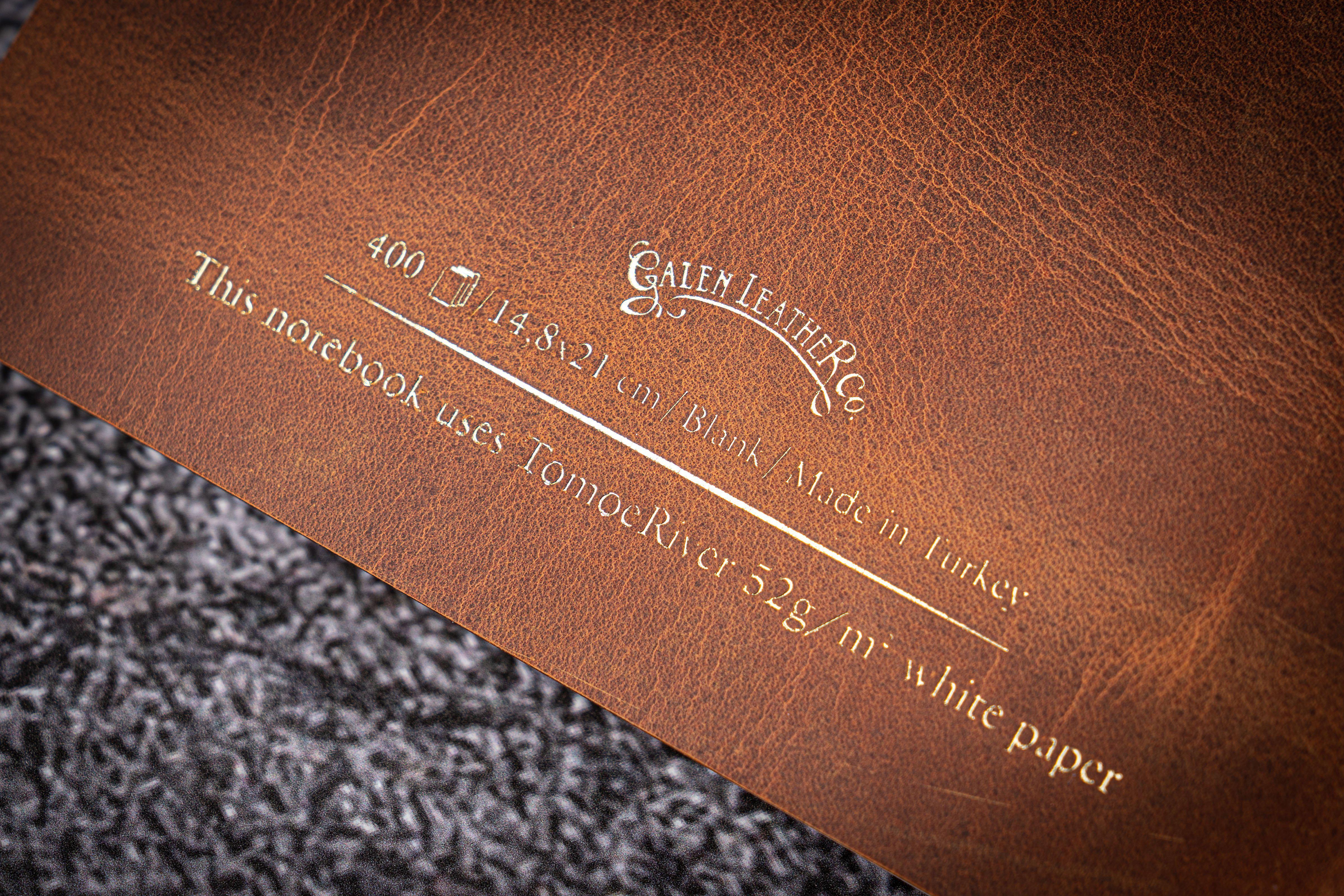 Leather Notebook - Tomoe River Paper - A5 - Crazy Horse Brown-Galen Leather