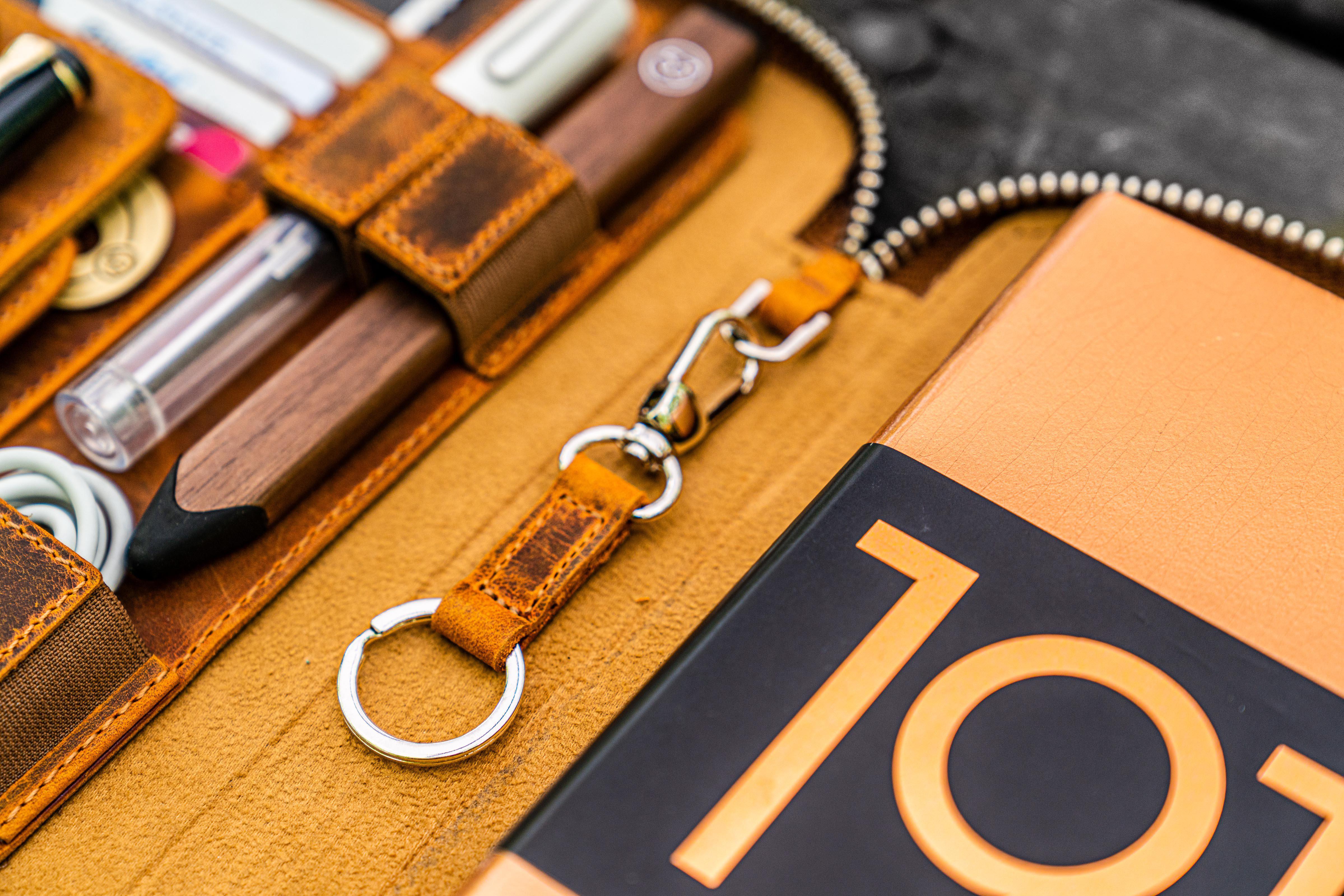 Leather Zippered A5 Leuchtturm1917 Notebook Folio - Crazy Horse Brown-Galen Leather