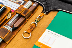 Leather Zippered iPad Mini & Large Moleskine Folio - Crazy Horse Brown-Galen Leather