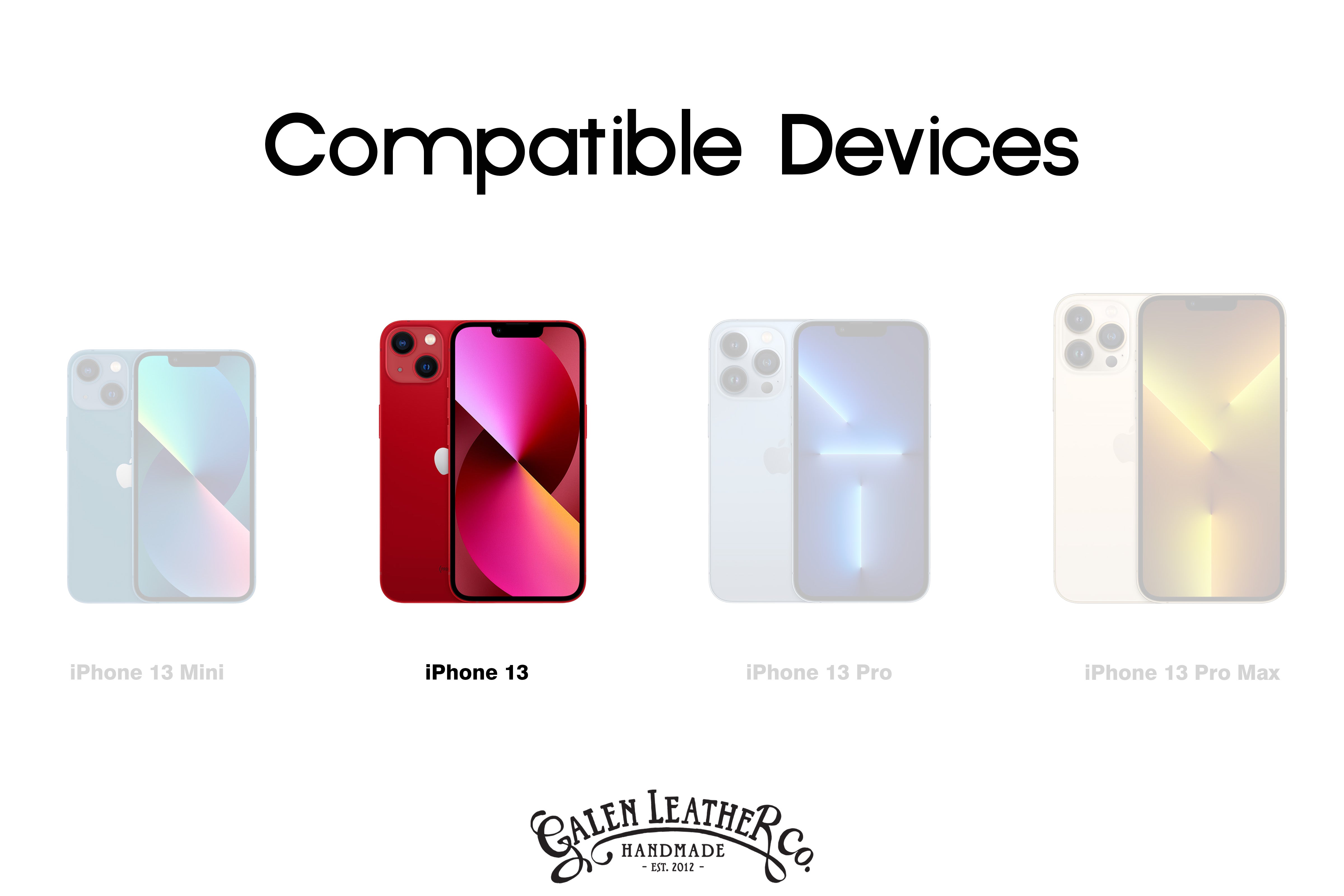 Leather iPhone 13 (6,1") Hard Back Cover