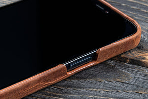 Leather iPhone 13 Pro (6,1") Hard Back Cover