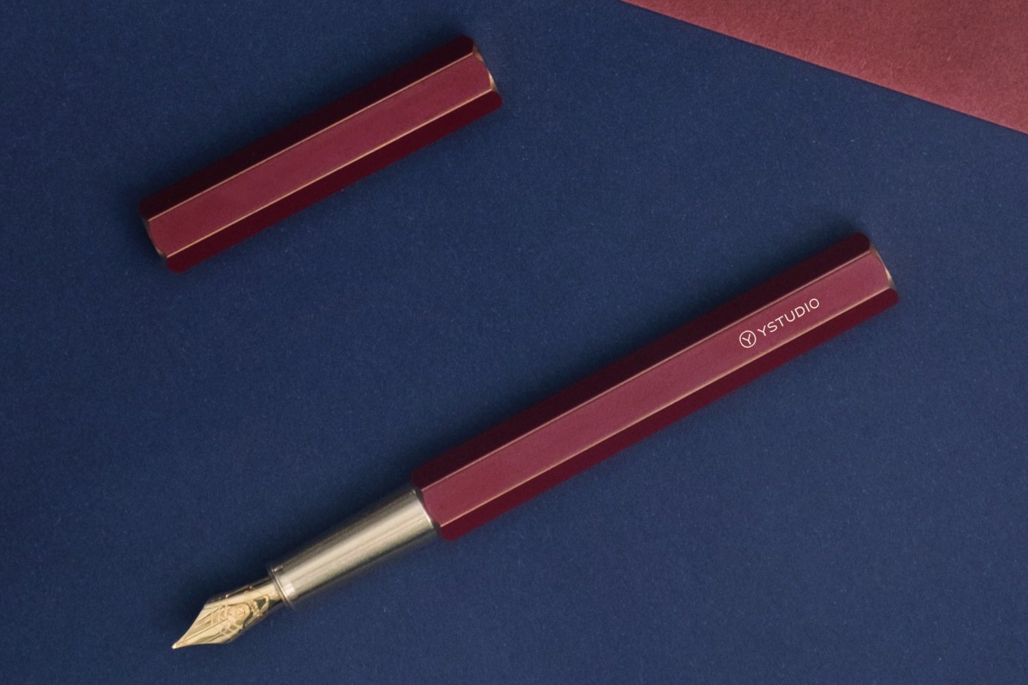 Ystudio Classic Revolve Fountain Pen - Red
