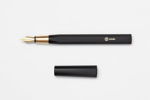 Ystudio Resin Fountain Pen - Black-Galen Leather
