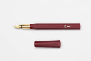 Ystudio Resin Fountain Pen - Red-Galen Leather