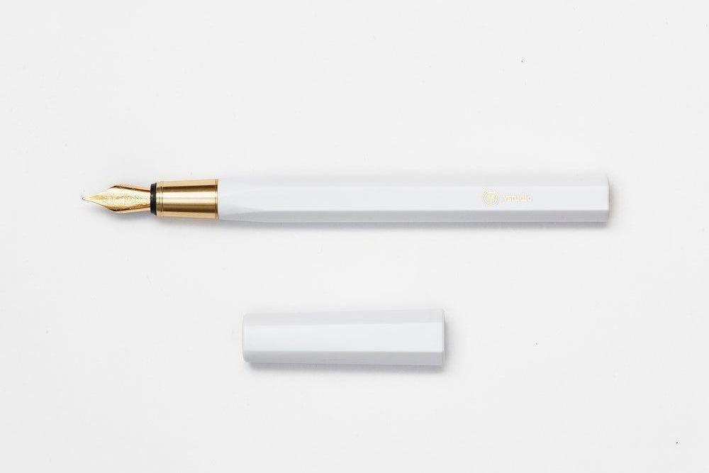 Ystudio Resin Fountain Pen - White-Galen Leather
