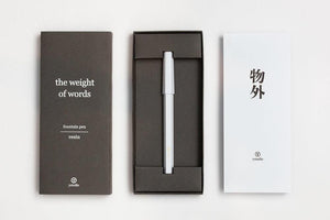 Ystudio Resin Fountain Pen - White-Galen Leather