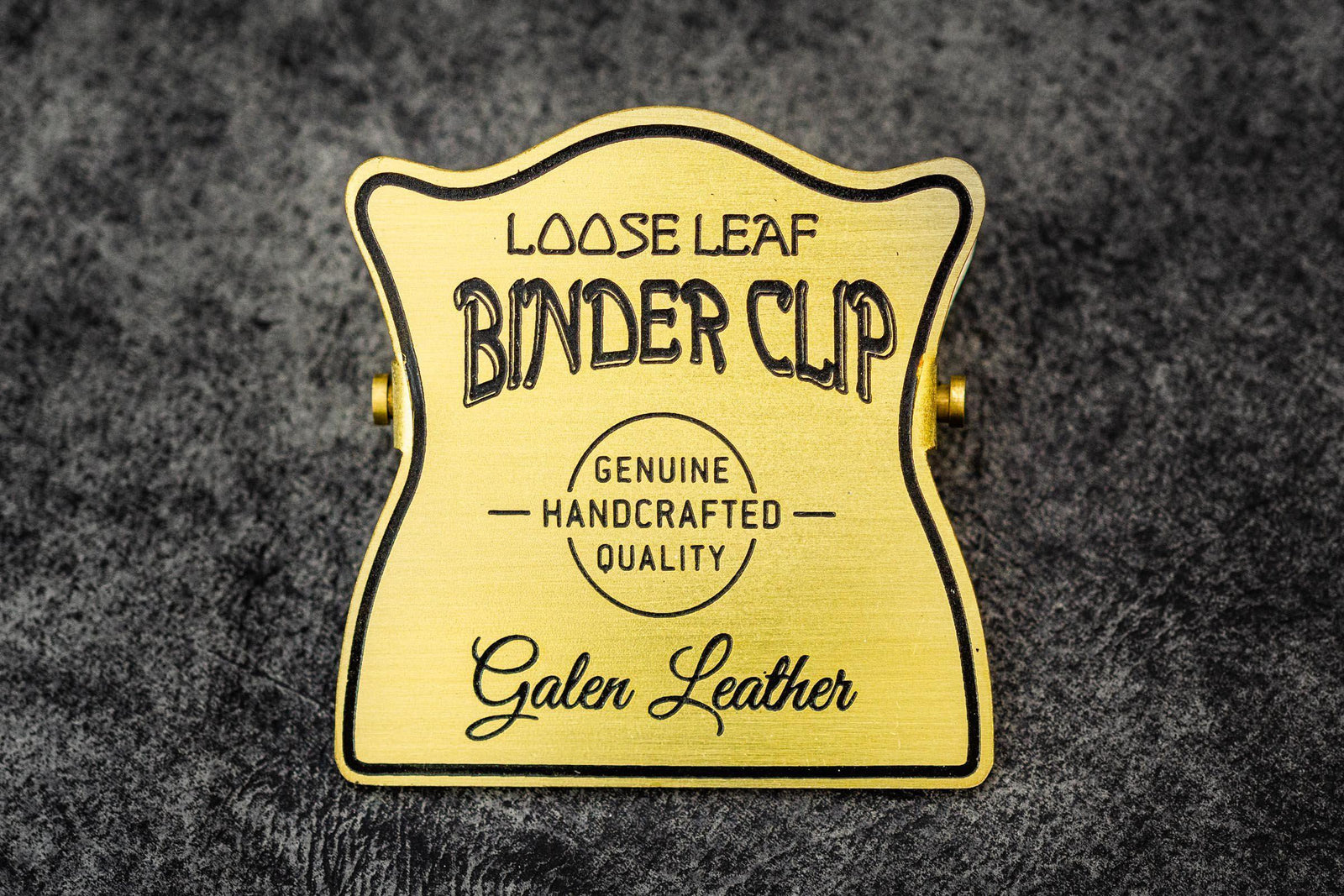 Brass Binder Clip-Galen Leather