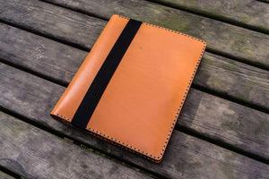 Composition Notebook Cover With iPad Pocket - Orange-Galen Leather