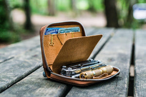 EDC Wallet - Crazy Horse Brown-Galen Leather