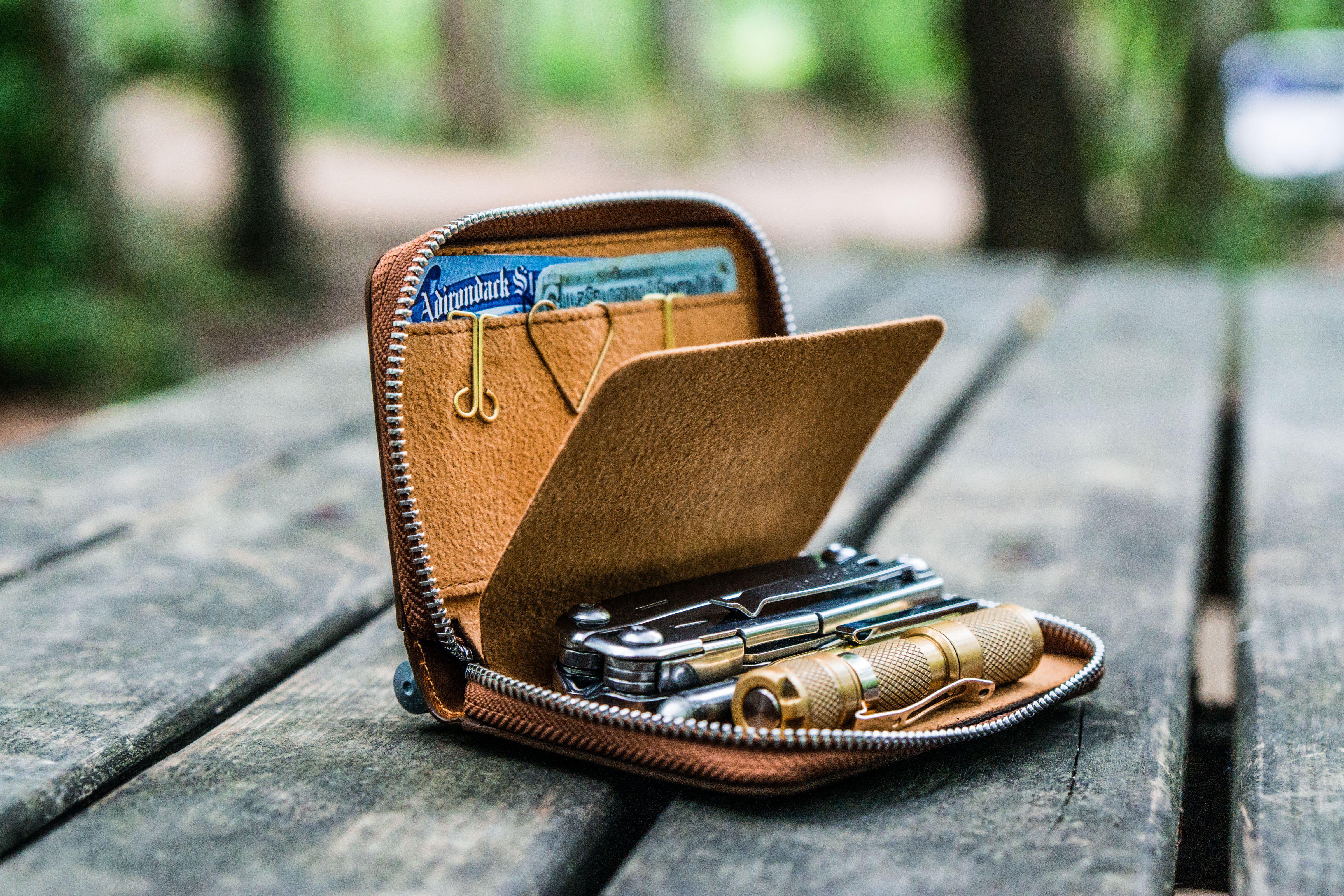 EDC Wallet - Crazy Horse Brown-Galen Leather