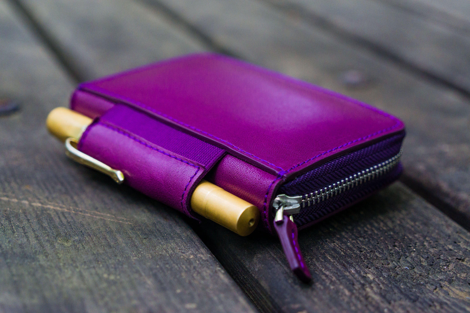 EDC Wallet - Purple-Galen Leather