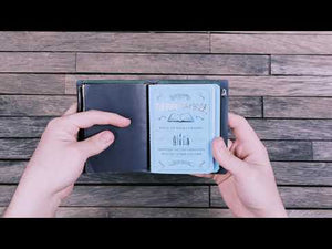 Leather Wallet Insert for Traveler's Notebook - Passport Size - Crazy Horse Brown