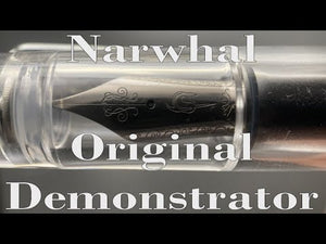Nahvalur (Narwhal) Fountain Pen - Clear Demonstrator + Leather Pen Sleeve