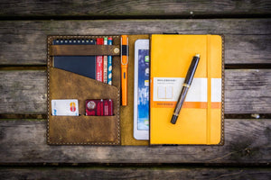 iPad Mini & Large Moleskine Cover - Crazy Horse Brown-Galen Leather