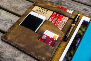 iPad Air/Pro & Extra Large Moleskine Cover - Crazy Horse Brown-Galen Leather