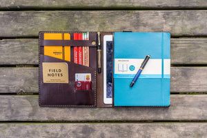 iPad Air/Pro & Extra Large Moleskine Cover - Dark Brown-Galen Leather