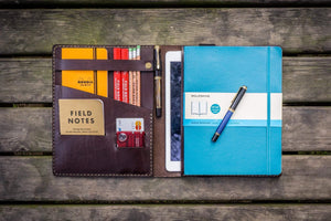 iPad Air/Pro & Extra Large Moleskine Cover - Dark Brown-Galen Leather