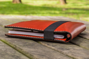iPad Air/Pro & Extra Large Moleskine Cover - Red-Galen Leather
