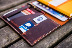 iPad Mini & Large Moleskine Cover - Crazy Horse Orange-Galen Leather