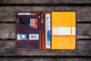 iPad Mini & Large Moleskine Cover - Crazy Horse Orange-Galen Leather