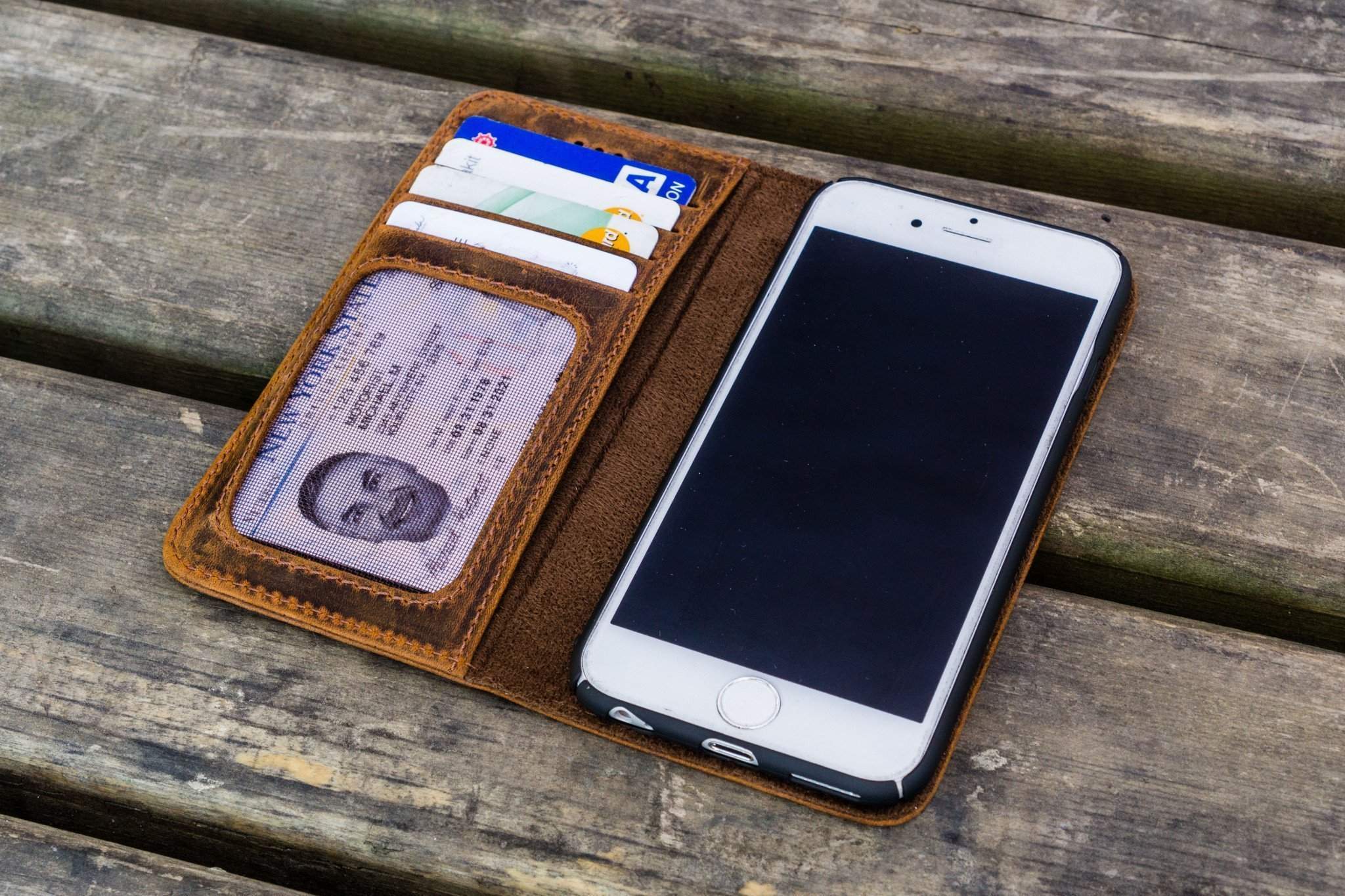 iPhone 5/5s/SE Leather Wallet Case - No.01-Galen Leather