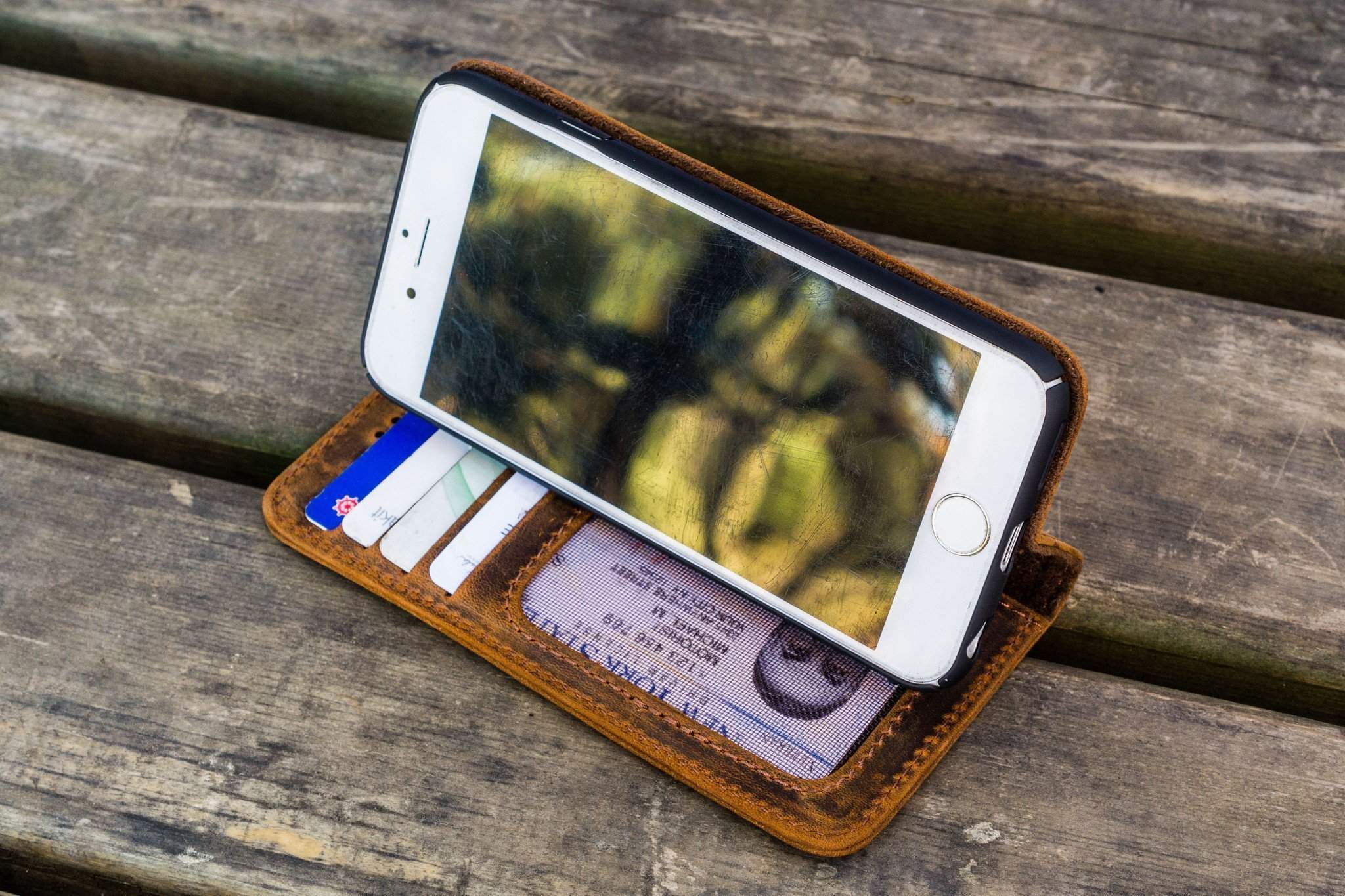 iPhone 5/5s/SE Leather Wallet Case - No.01-Galen Leather