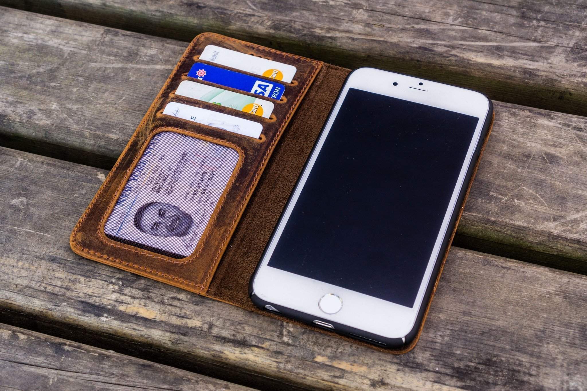 iPhone 5/5s/SE Leather Wallet Case - No.01-Galen Leather