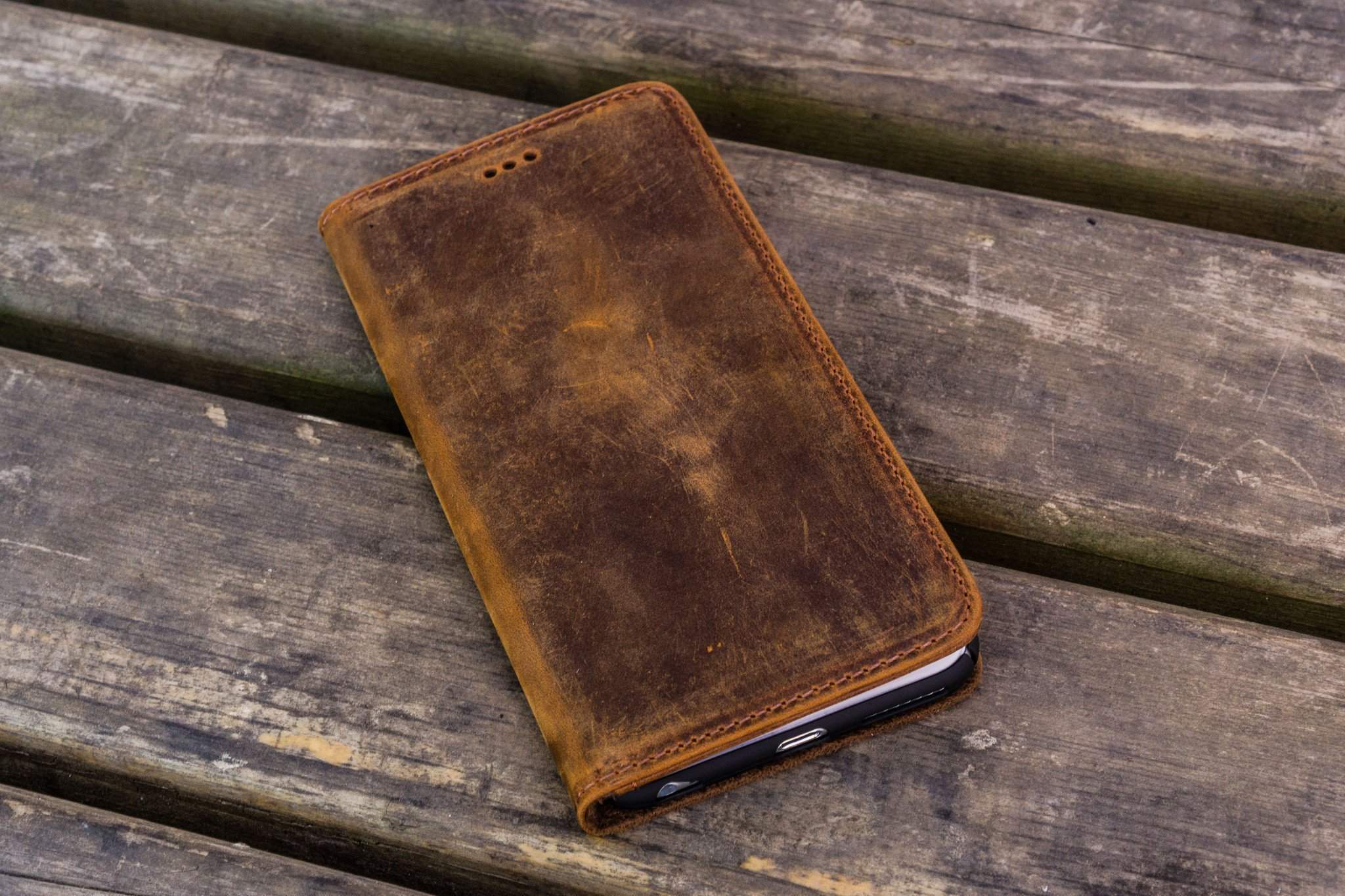 iPhone 5/5s/SE Leather Wallet Case - No.01-Galen Leather