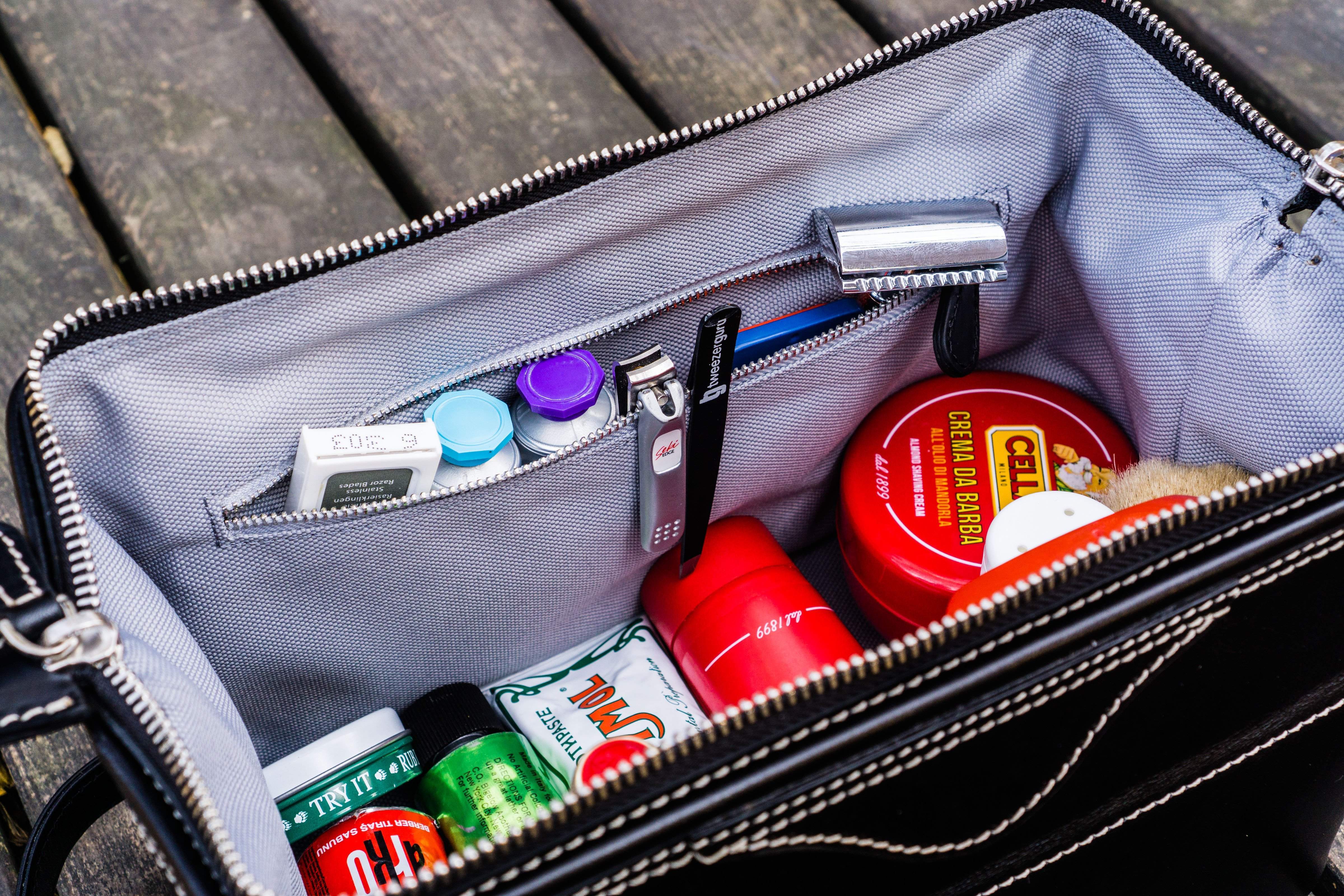 Leather Dopp Kit - Black-Galen Leather