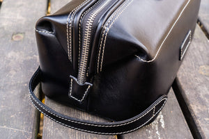 Leather Dopp Kit - Black-Galen Leather