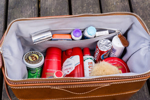 Leather Dopp Kit - Brown-Galen Leather