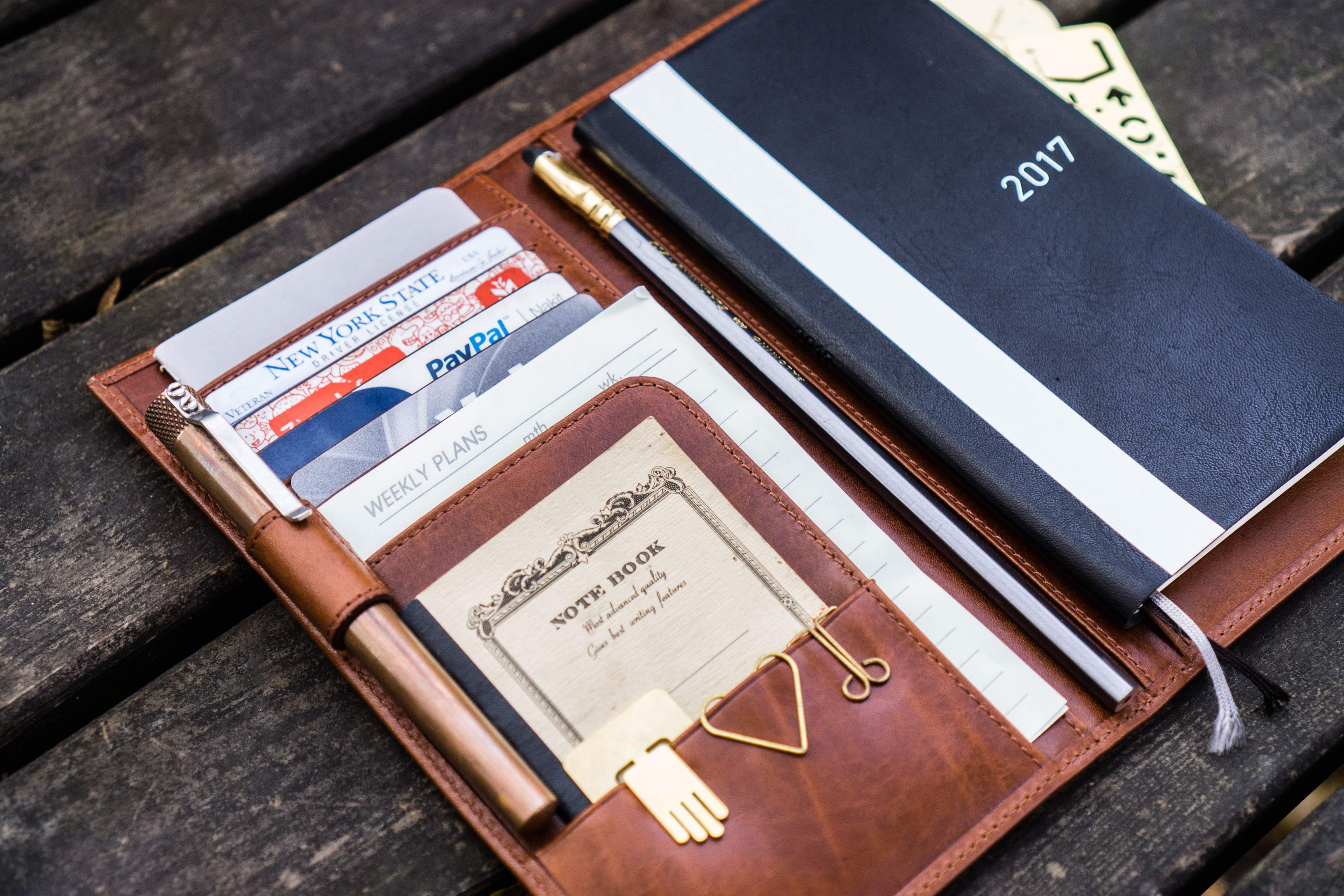 Leather Hobonichi Weeks Cover - Brown-Galen Leather