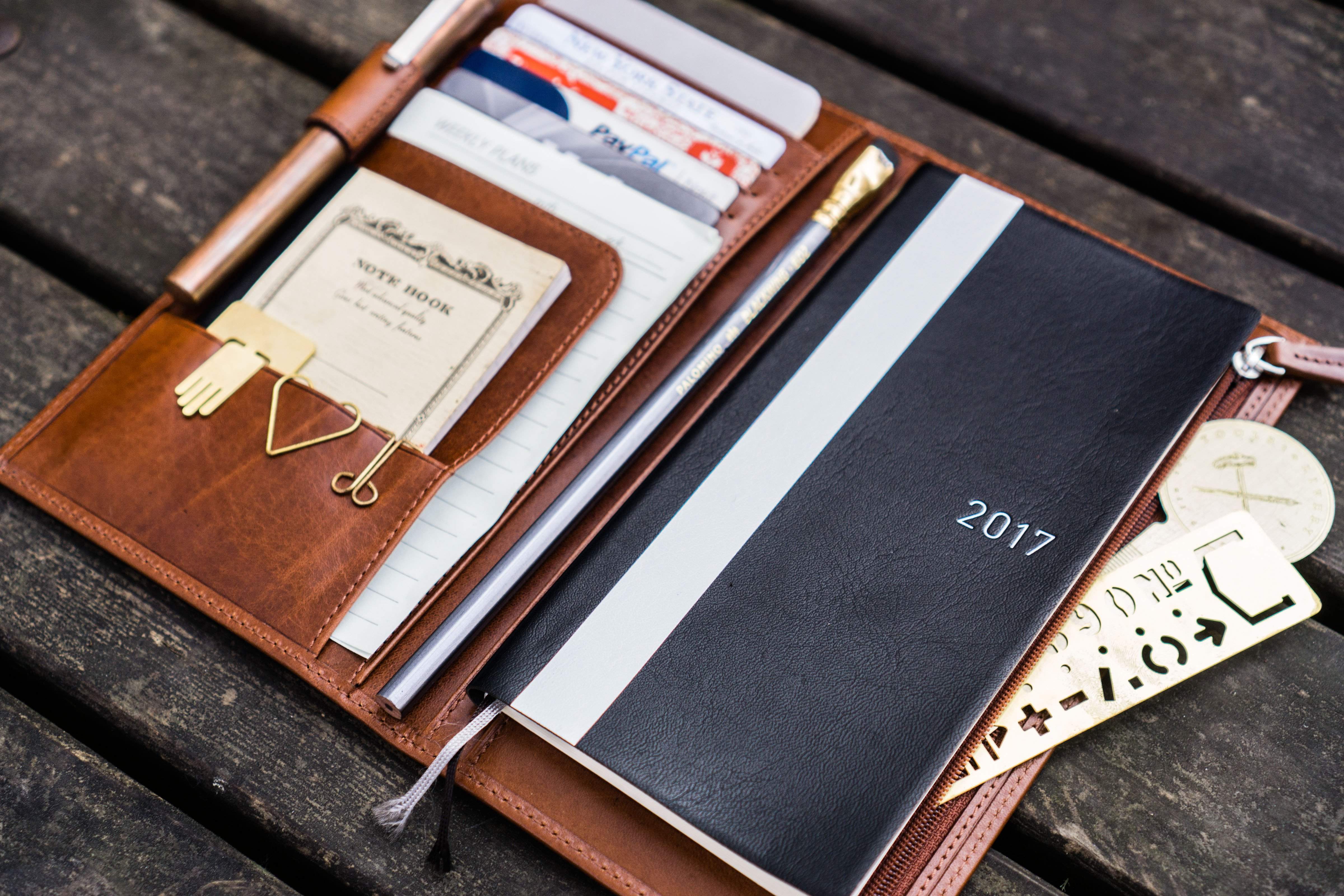 Leather Hobonichi Weeks Cover - Brown-Galen Leather