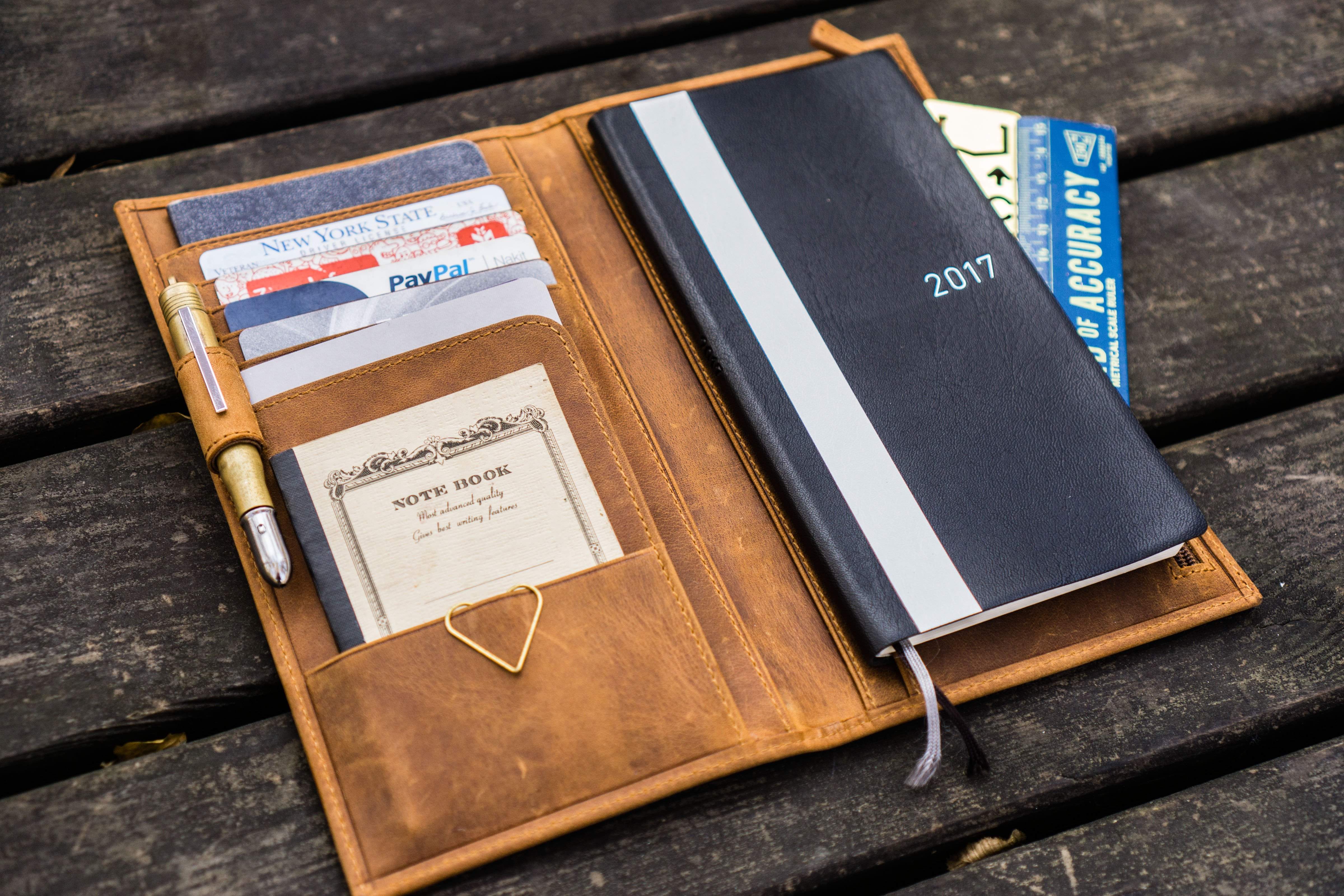 Leather Hobonichi Weeks Mega Cover - Crazy Horse Brown-Galen Leather